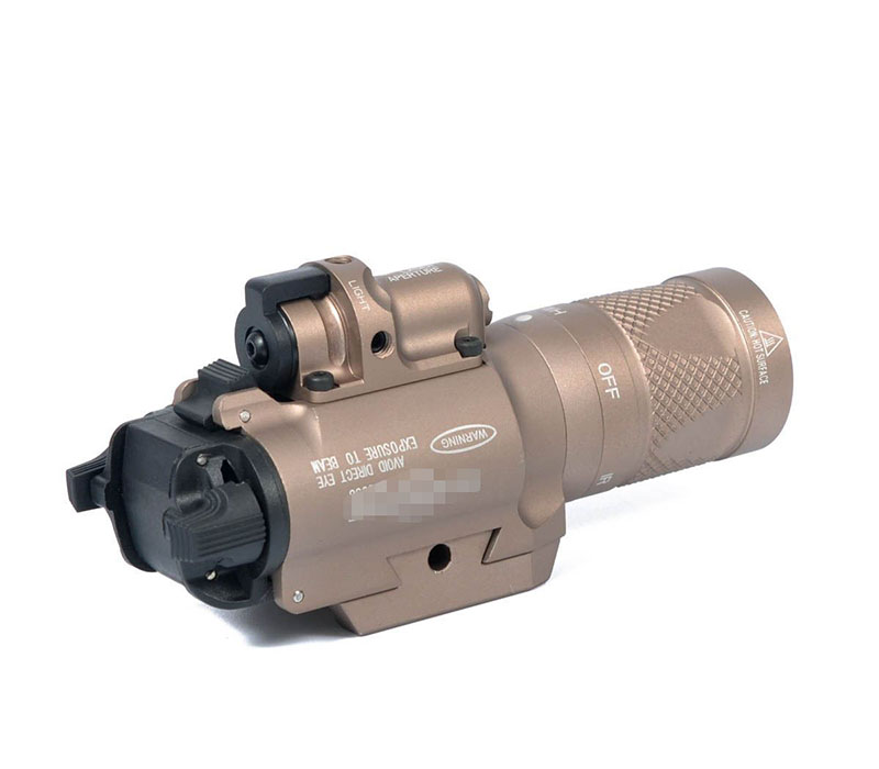 Surefire X400V Flashlight White and IR Output With Red Laser Tan